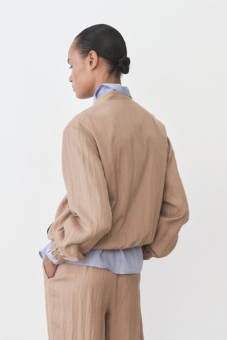 Veste bomber en lyocell - Marron