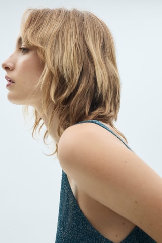 Top maille Lurex - Vert