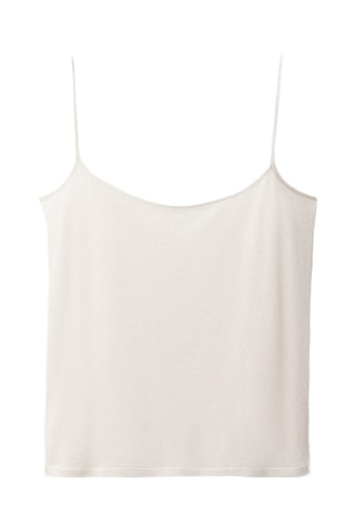 Top soie bretelles fines - Ecru