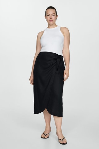 Top côtelé en coton - Blanc