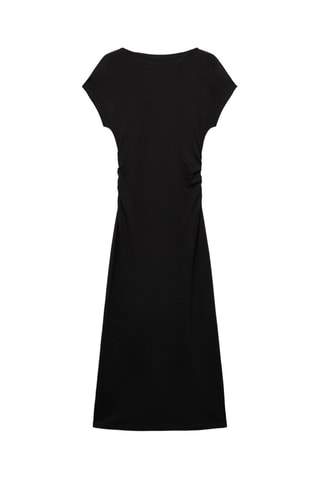 Robe midi détail drapé - Noir
