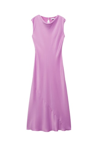 Robe midi satinée - Violet