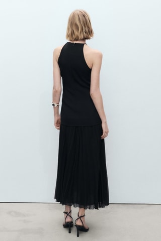 Robe évasée combinée - Noir