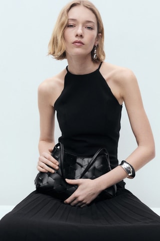 Robe évasée combinée - Noir