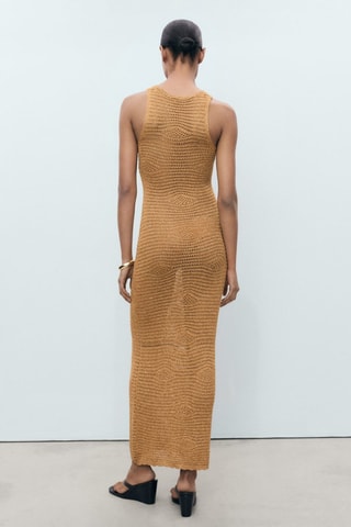 Robe Lurex ajourée - Doré