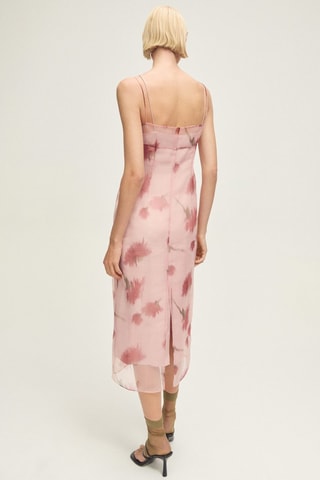 Robe combinée imprimé fleuri - Rose