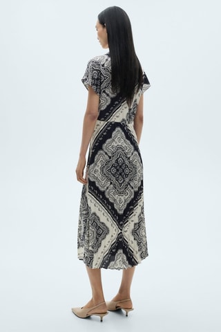 Robe chemise en imprimé cachemire - Bleu