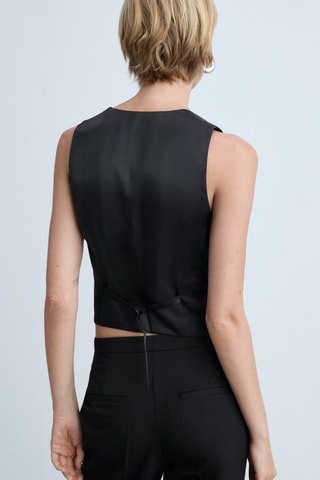 Gilet costume boutons - Noir