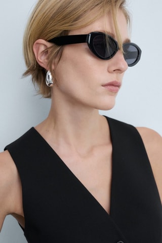 Gilet costume boutons - Noir