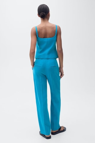 Gilet costume dos nu - Bleu