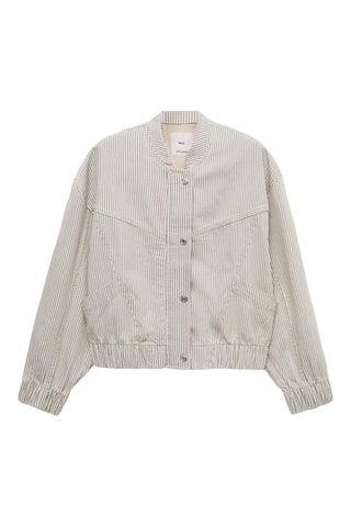 Blouson en jean rayures - Beige