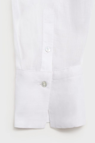 Chemise ramie avec poches - Blanc