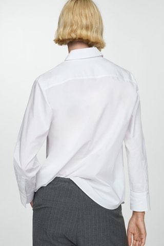 Chemise regular en coton et lyocell mélangés - Ecru