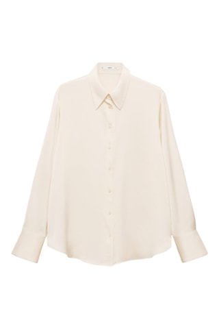 Chemise fluide satinée - Ecru