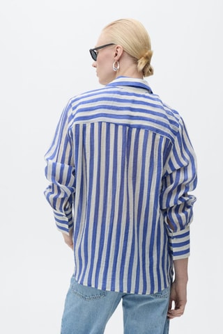 Chemise Lyocell rayures - Bleu ciel