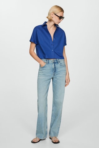 Tunique cropped - Bleu