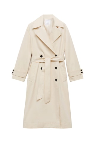 Trench long oversize double boutonnage - Ecru