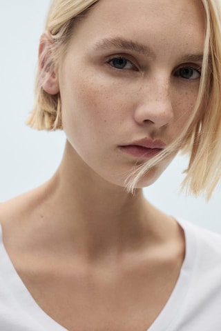 T-shirt coton manches courtes - Blanc