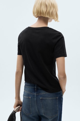 T-shirt coton manches courtes - Noir