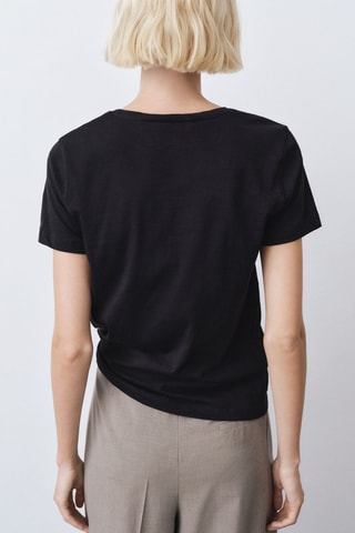 T-shirt coton manches courtes - Noir