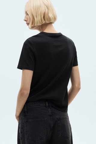 T-shirt coton manches courtes - Noir