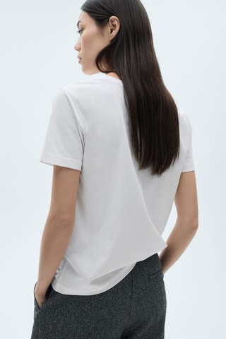 T-shirt coton manches courtes - Blanc