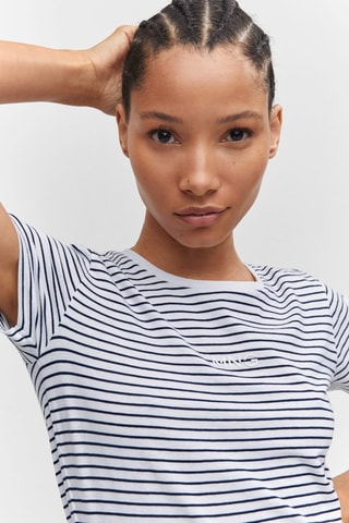 T-shirt logo en coton - Bleu marine