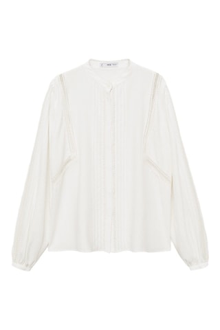 Blouse détails ajourés - Ecru