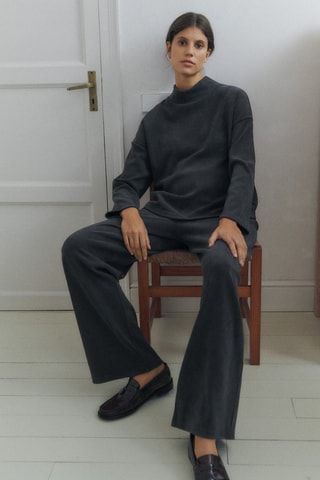 Sweat-shirt en velours côtelé prémaman - Gris foncé