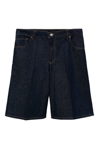 Bermuda jorts en denim taille haute - Bleu