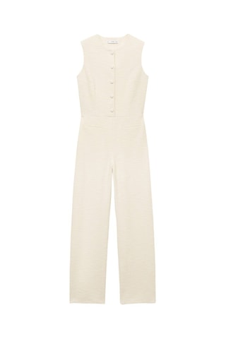 Combinaison tweed boutons - Ecru