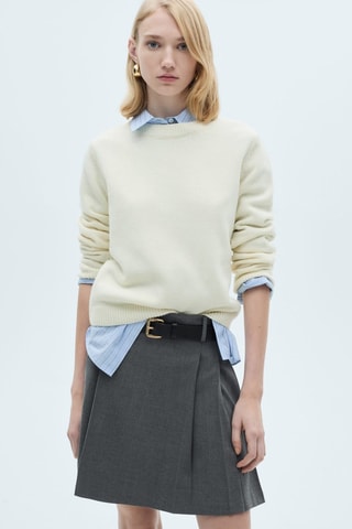 Minijupe plissée - Gris