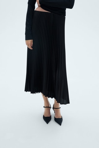 Jupe longue plissée - Noir