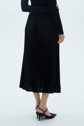 Jupe longue plissée - Noir