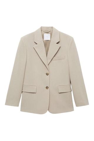 Blazer droit structuré - Beige