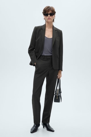 Blazer costume rayures tennis - Gris foncé