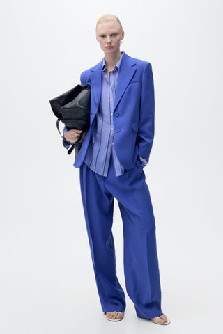 Blazer costume structuré - Bleu