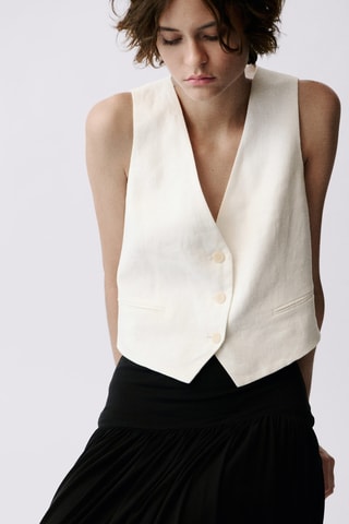 Gilet - Blanc cassé