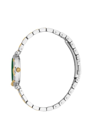 Stalen Quartz Horloge met Tsjechische Kristallen Stella - Zilverkleurig en Goudkleurig