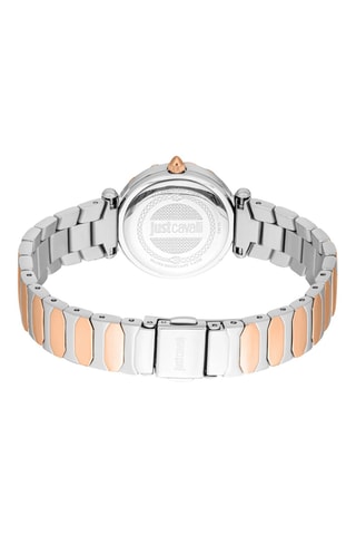 Stalen Quartz Horloge - Zilverkleurig en Roségoudkleurig