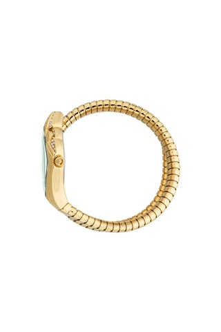 Stalen Quartz Horloge - Goudkleurig en Groen