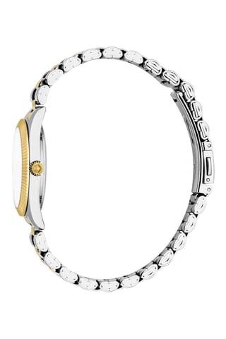 Stalen Quartz Horloge - Zilverkleurig en Goudkleurig