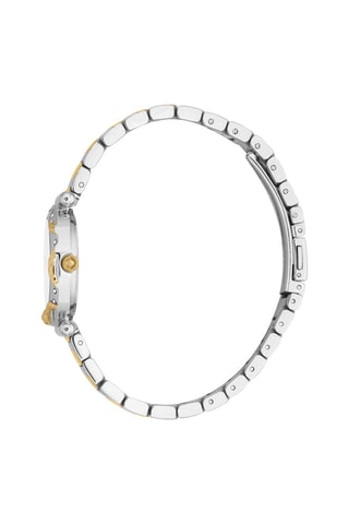 Stalen Quartz Horloge met Tsjechische Kristallen Stella - Goudkleurig en Zilverkleurig