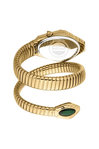 Stalen Quartz Horloge met Parelmoer Lirica - Goudkleurig en Groen