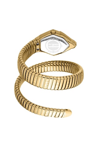 Stalen Quartz Horloge met Tsjechische Kristallen Gemma - Goudkleurig en Zilverkleurig