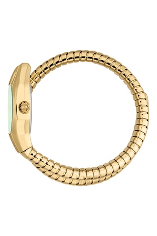 Stalen Quartz Horloge - Goudkleurig en Donkergroen