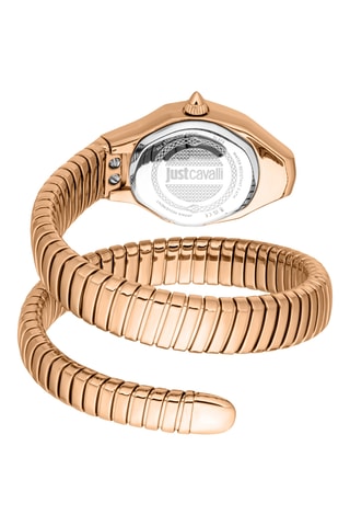 Stalen Quartz Horloge - Roségoudkleurig en Wit