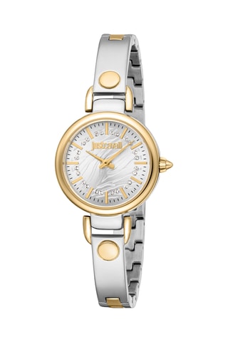 Stalen Quartz Horloge - Zilverkleurig en Goudkleurig