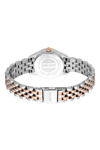 Stalen Quartz Horloge - Zilverkleurig en Roségoudkleurig