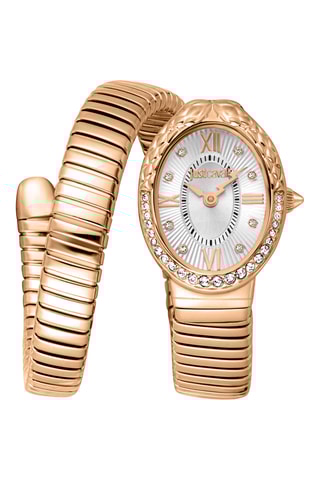 Stalen Quartz Horloge - Roségoudkleurig en Zilverkleurig